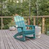 Flash Furniture Blue Adirondack Rocking Chair with Cupholder LE-HMP-1044-31-BL-GG